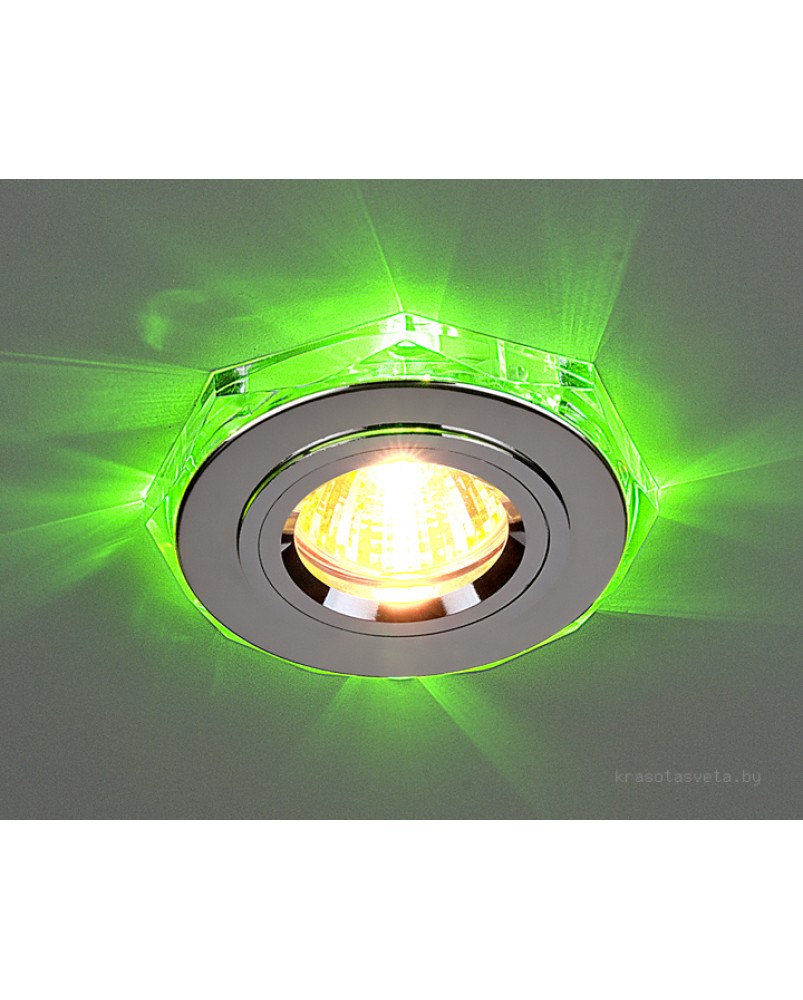 Встраиваемый светильник Elektrostandard 2020/2 SL/led/gr (хром / зеленый)