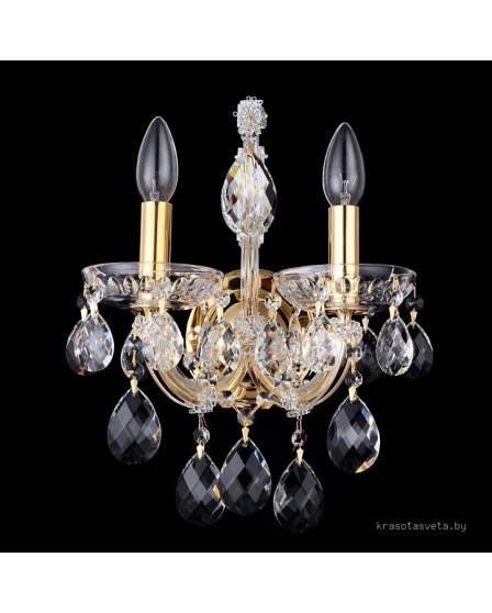 Бра Crystal Lux ISABEL AP2 GOLD/TRANSPARENT 2080/402