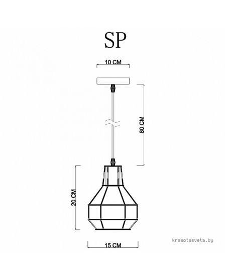 Светильник подвесной Arte Lamp Spider A1109SP-1BK