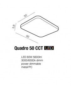 Потолочный светильник Azzardo QUADRO 50 CCT LED AZ2760