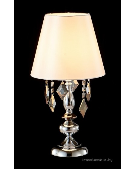Настольная лампа Crystal Lux MERCEDES LG1 CHROME/SMOKE 0950/501